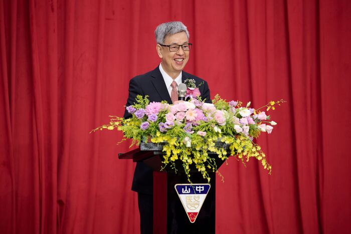 中央研究院院長陳建仁出席中山醫學大學第16屆校長交接典禮，肯定中山醫大在醫學教育與生醫研究的卓越成果。圖片