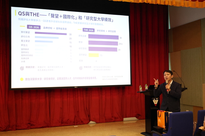 李建興從媒體觀察角度分享高教趨勢，思考大學教育如何回應社會與產業需求。圖片