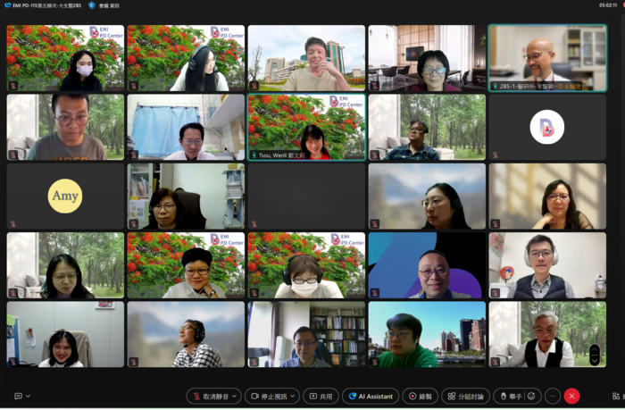 2026年初持續攜手成大進行師培課程，教師們利用寒假線上研習，精進全英語授課能量。圖片