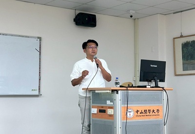 封面-道長吳驊峰受邀至中山醫大演講，以「醫人也醫魂：道教的跨生死醫療」為題，分享道教對生命、疾病與死亡的理解。