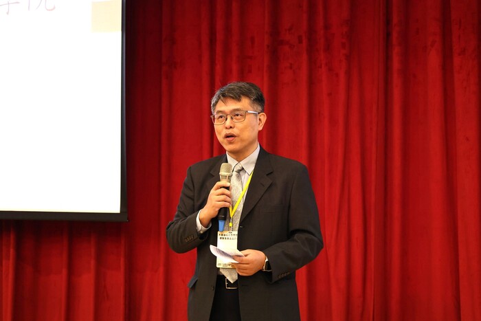 中山醫大健康管理學院院長張士昱致詞時強調，高齡營養非單純醫療議題，而是橫跨營養、食品加工到飲食行為的跨域整合。圖片