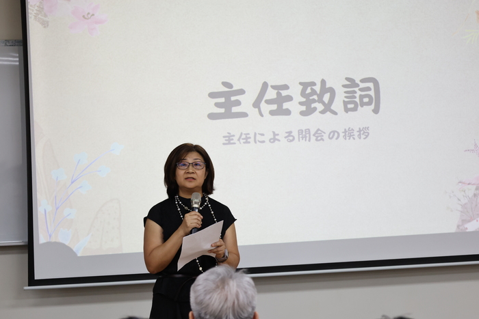 陳怡靜系主任強調將持續推動跨域整合與臨床實務教學,培養學生迎接健康老化等挑戰。圖片